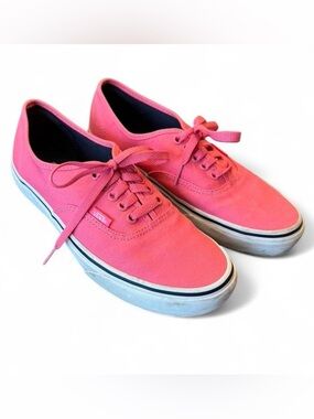 Vans Authentic Hot Pink Canvas Sneakers Size 8.5